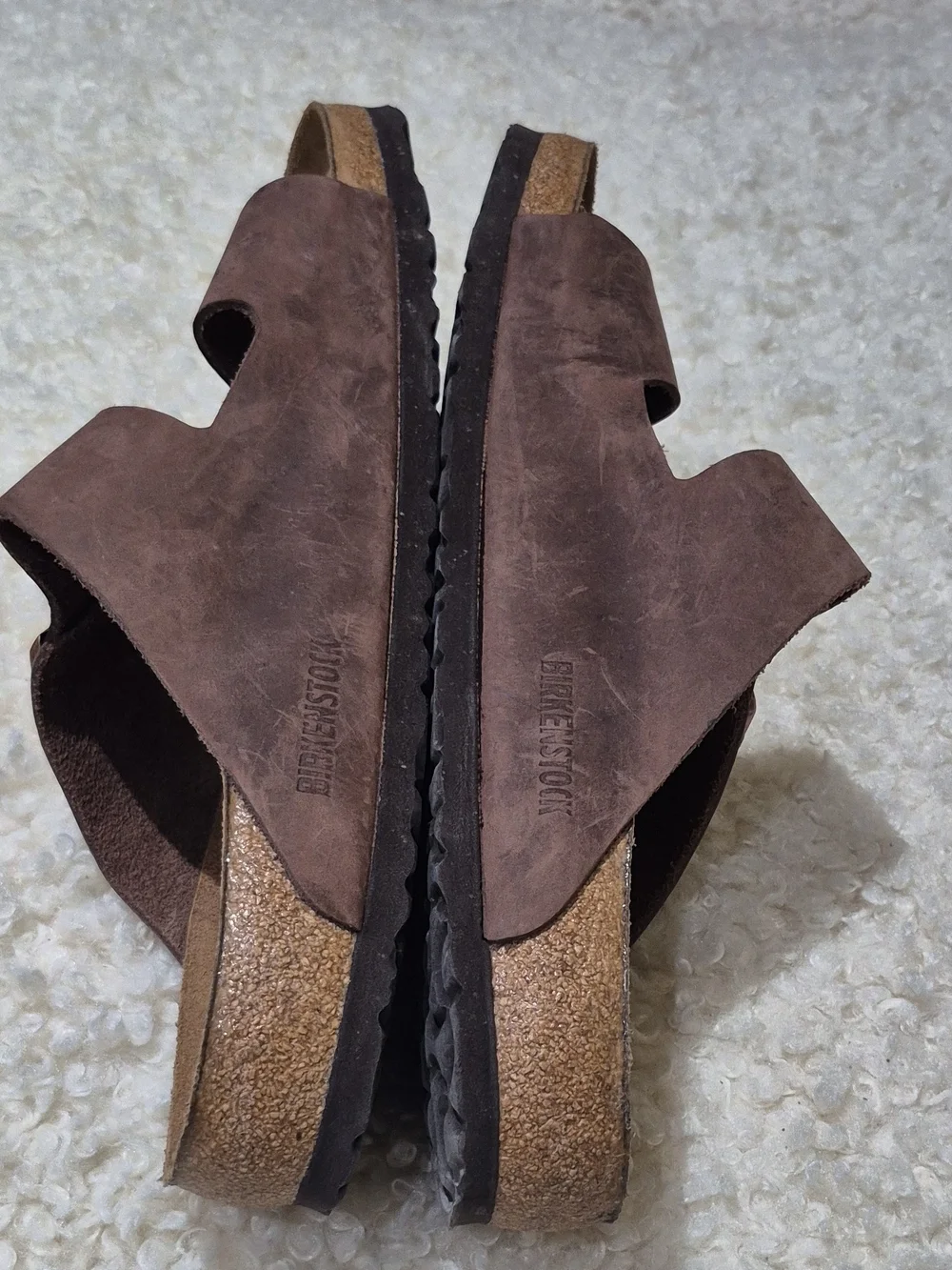 Birkenstock Brown Arizona Two-Strap Leather Sandals